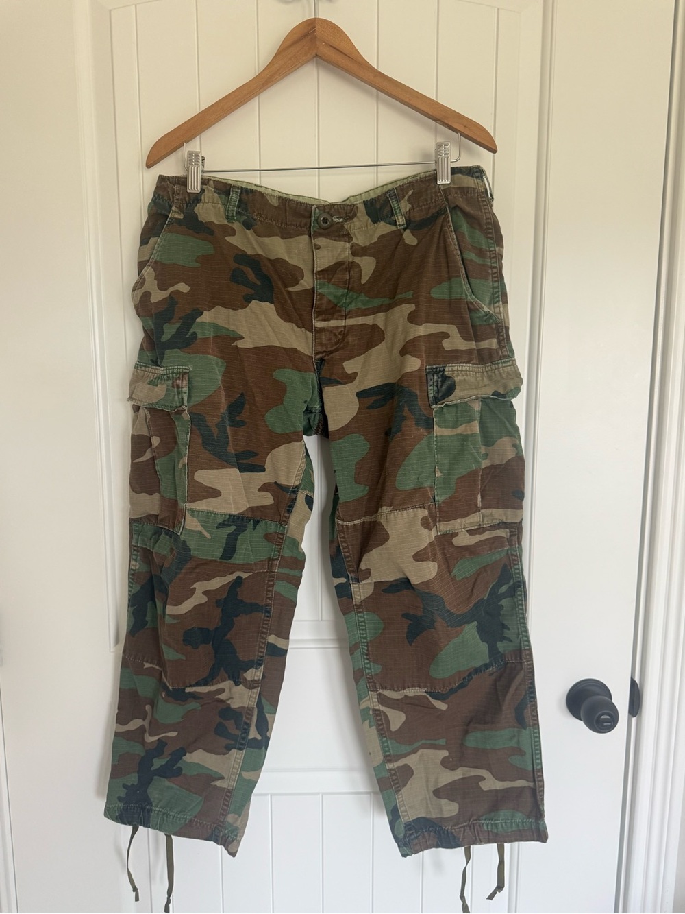 Vintage Military BDU Cargo Pants Medium X-Short Green Fatigue Gorpcore Utility